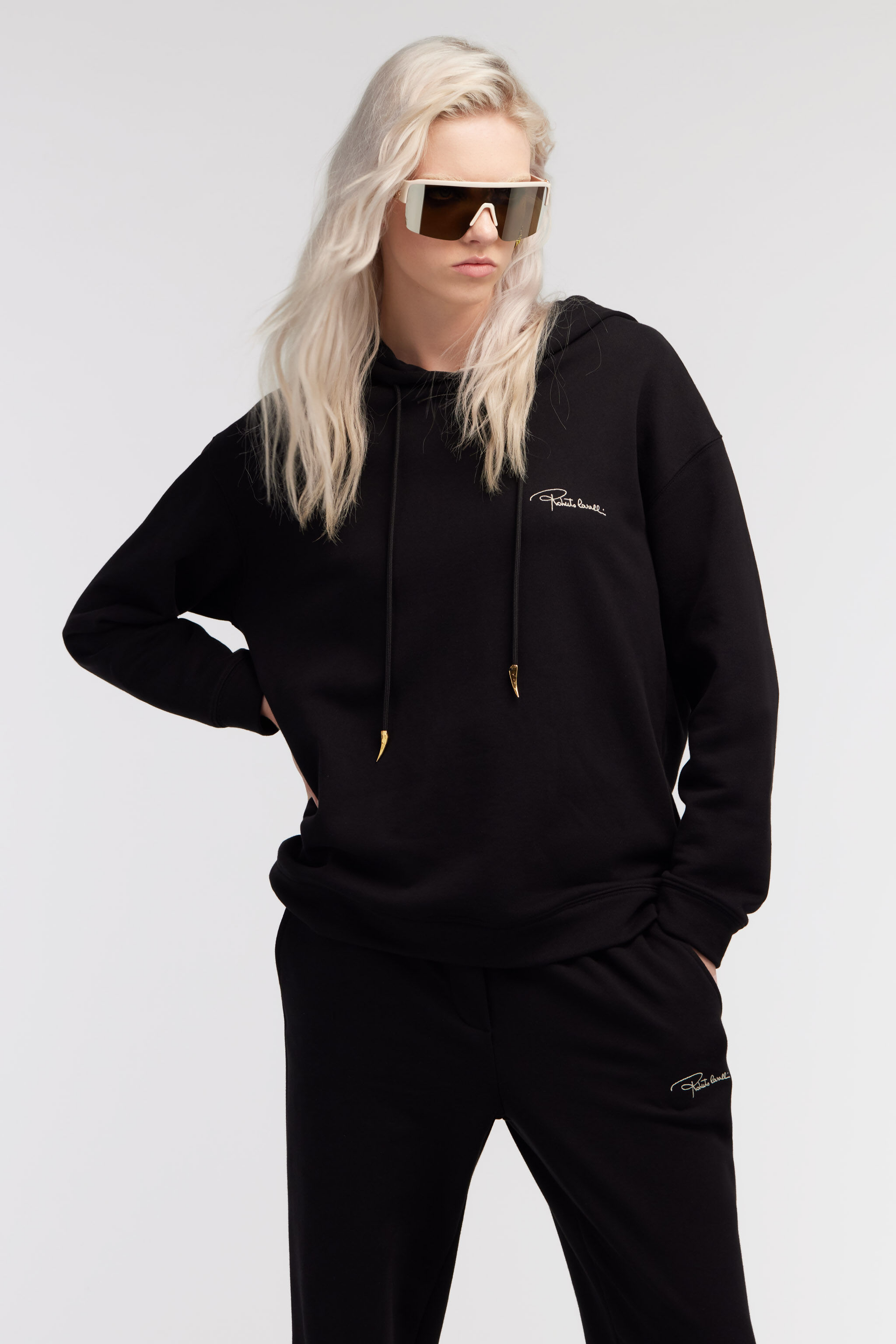 RC Black Hoodie With Signature Logo Black SKT63A-CF020