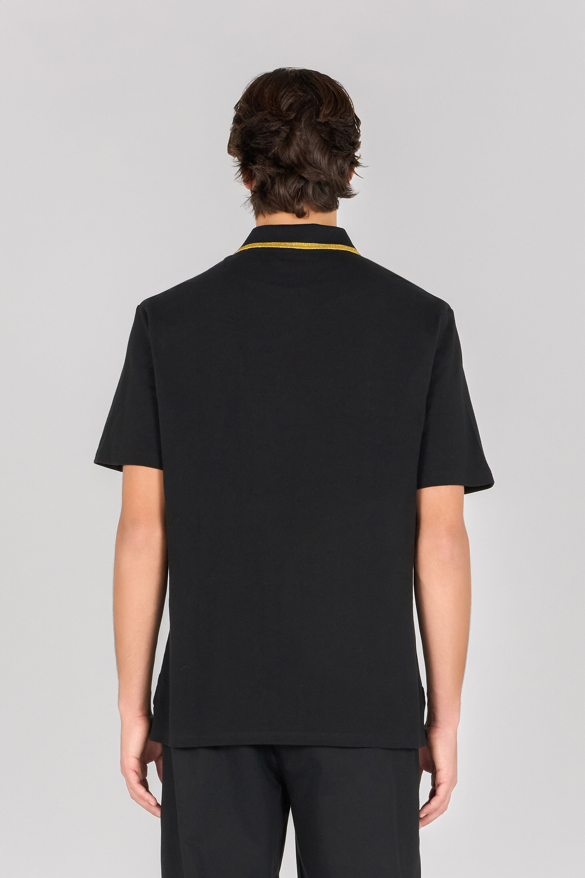 JC Black Gold Accents Polo Black RRT905-RR167