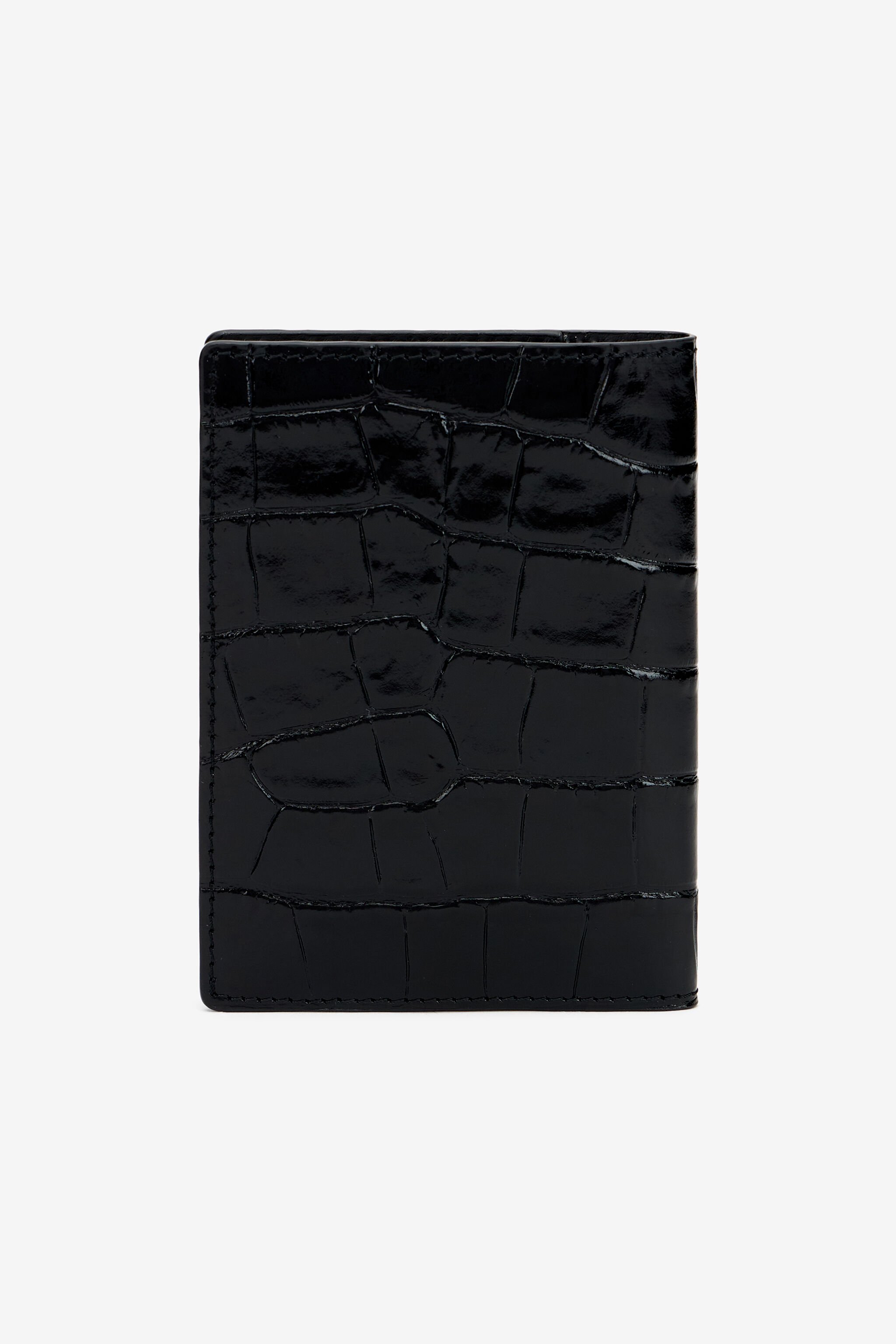 RC Crocodile-Embossed Leather Wallet RC Crocodile-Embossed Leather Wallet BLACK WRA003-PZ975