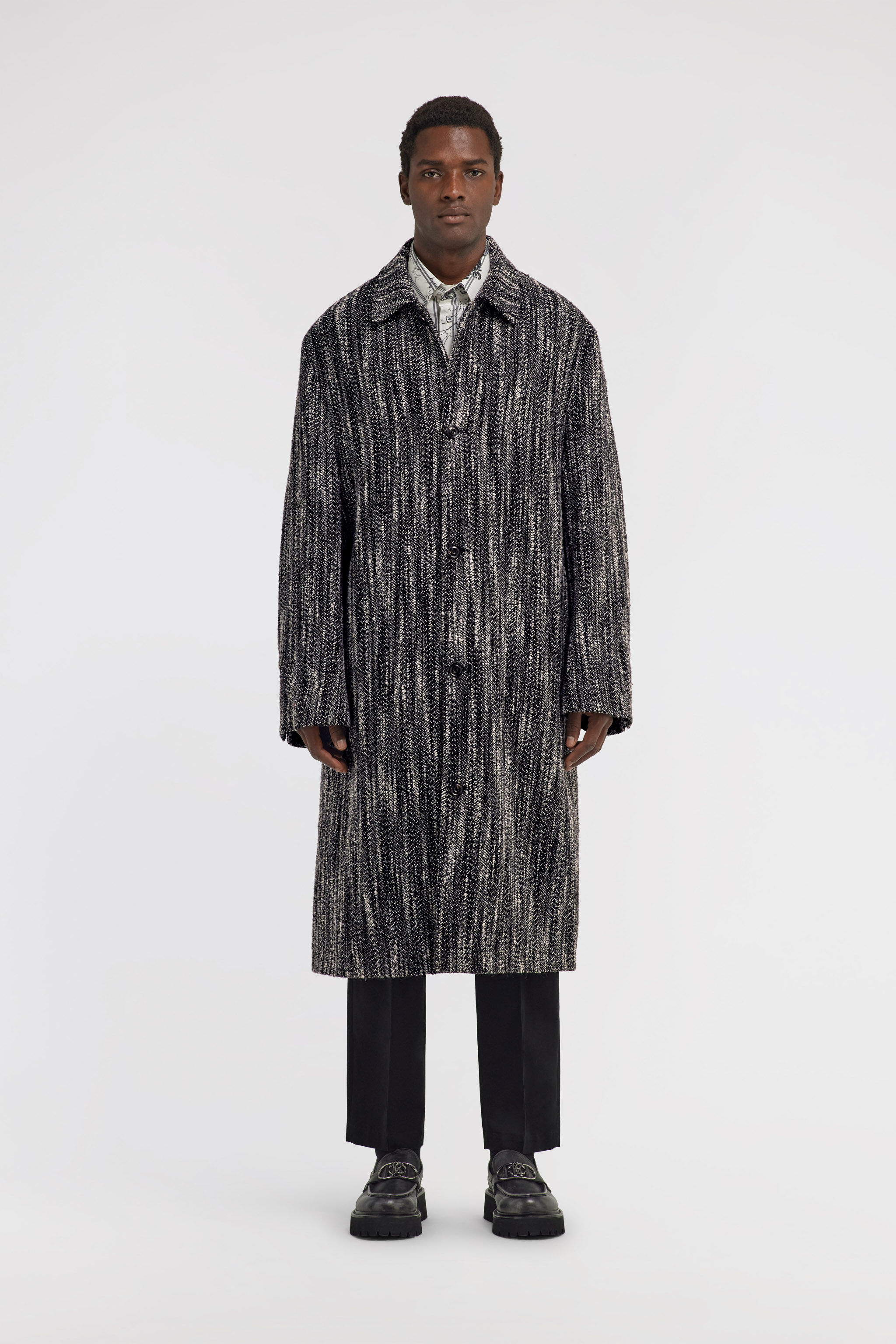 RC Wool Blend Overcoat Black TRT520-TD009
