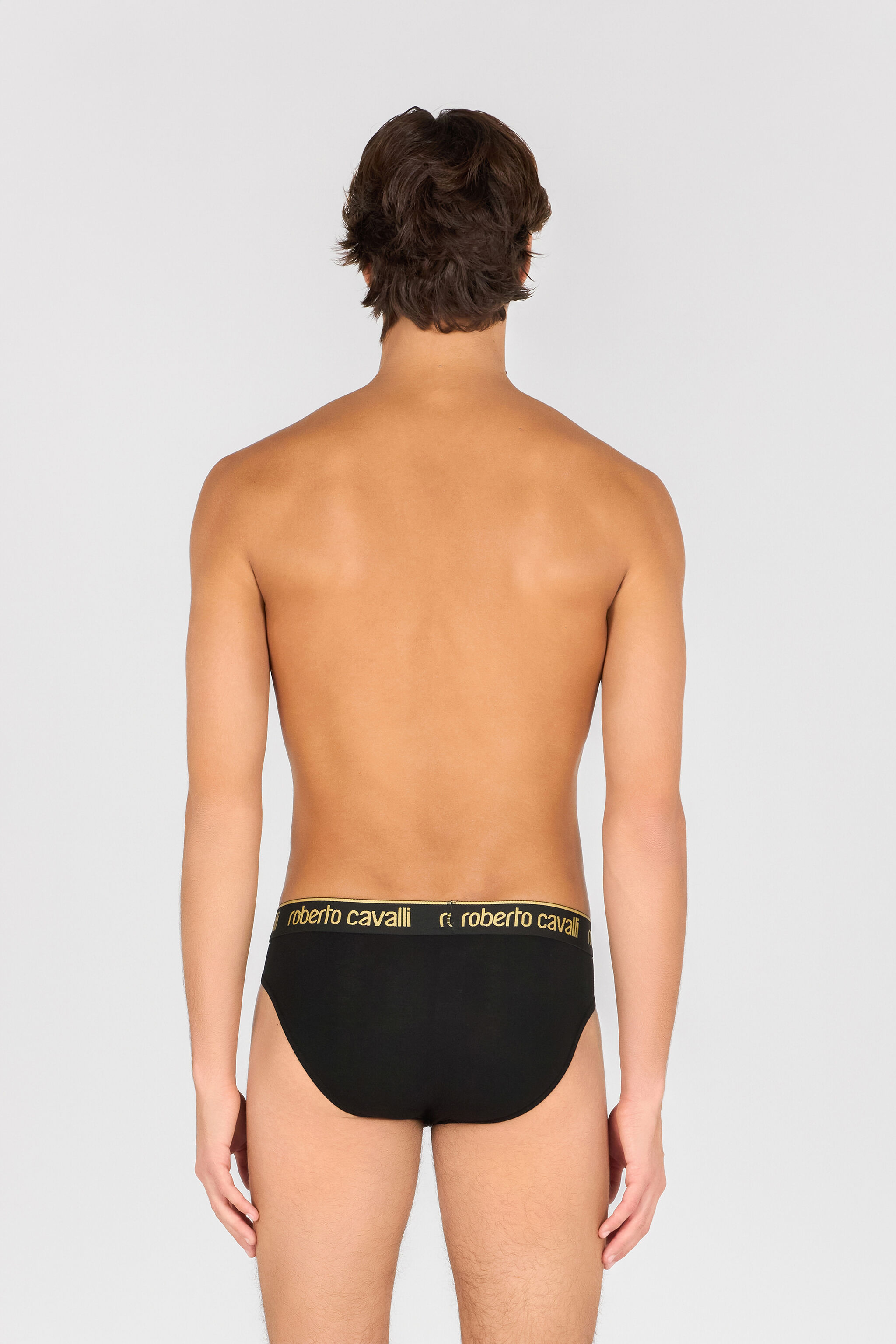 RC Roberto Cavalli Logo Slip Schwarz TRO01A-JJ016