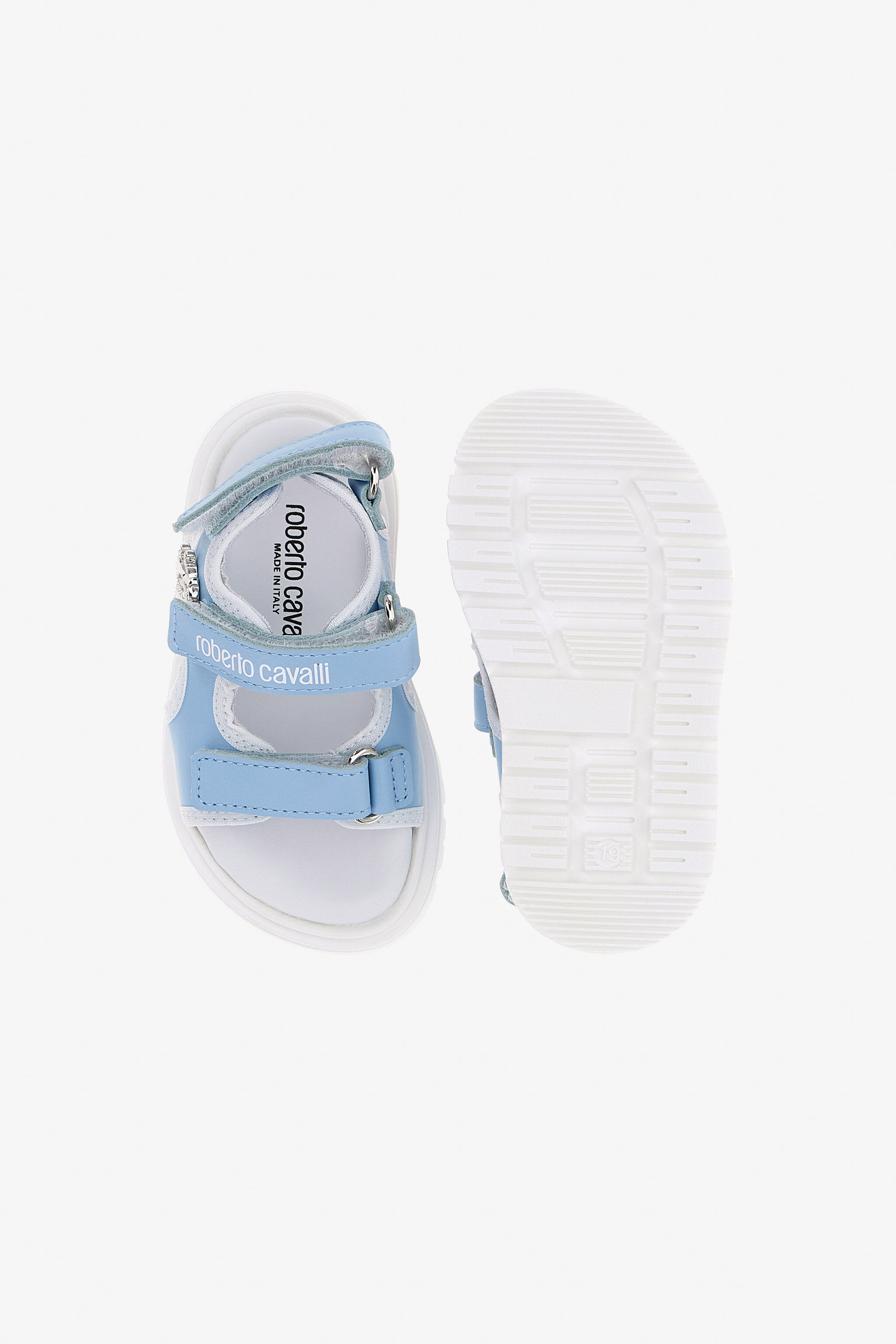 JU Sandali con logo RC SKY BLUE/WHITESILVER SJS00K-PZJ02