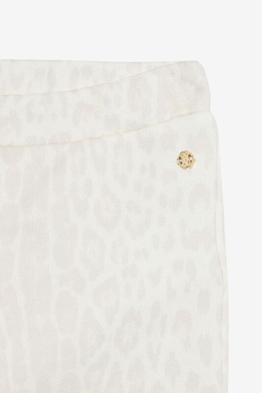 JU Ivory Track Pants with Jaguar Skin AVORY VJT204-5OO52