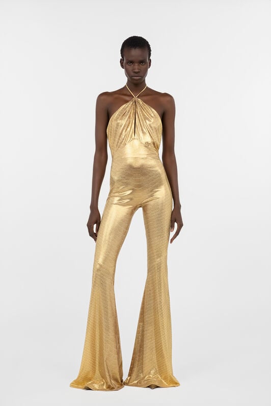 RC Tuta Beige Dorato Con Stampa Squame BEIGE/GOLD WWT145-OOS31