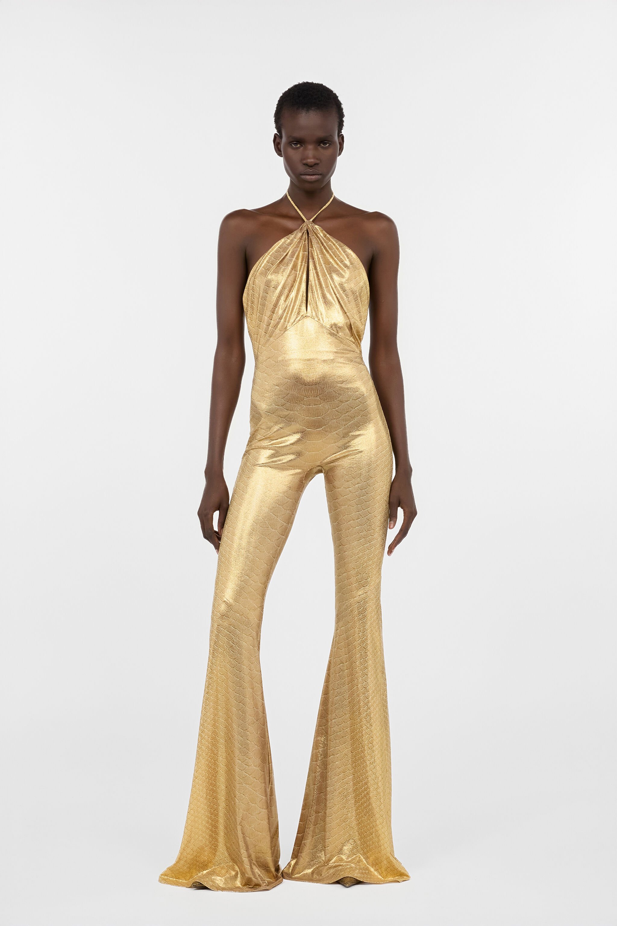 RC Tuta Beige Dorato Con Stampa Squame BEIGE/GOLD WWT145-OOS31