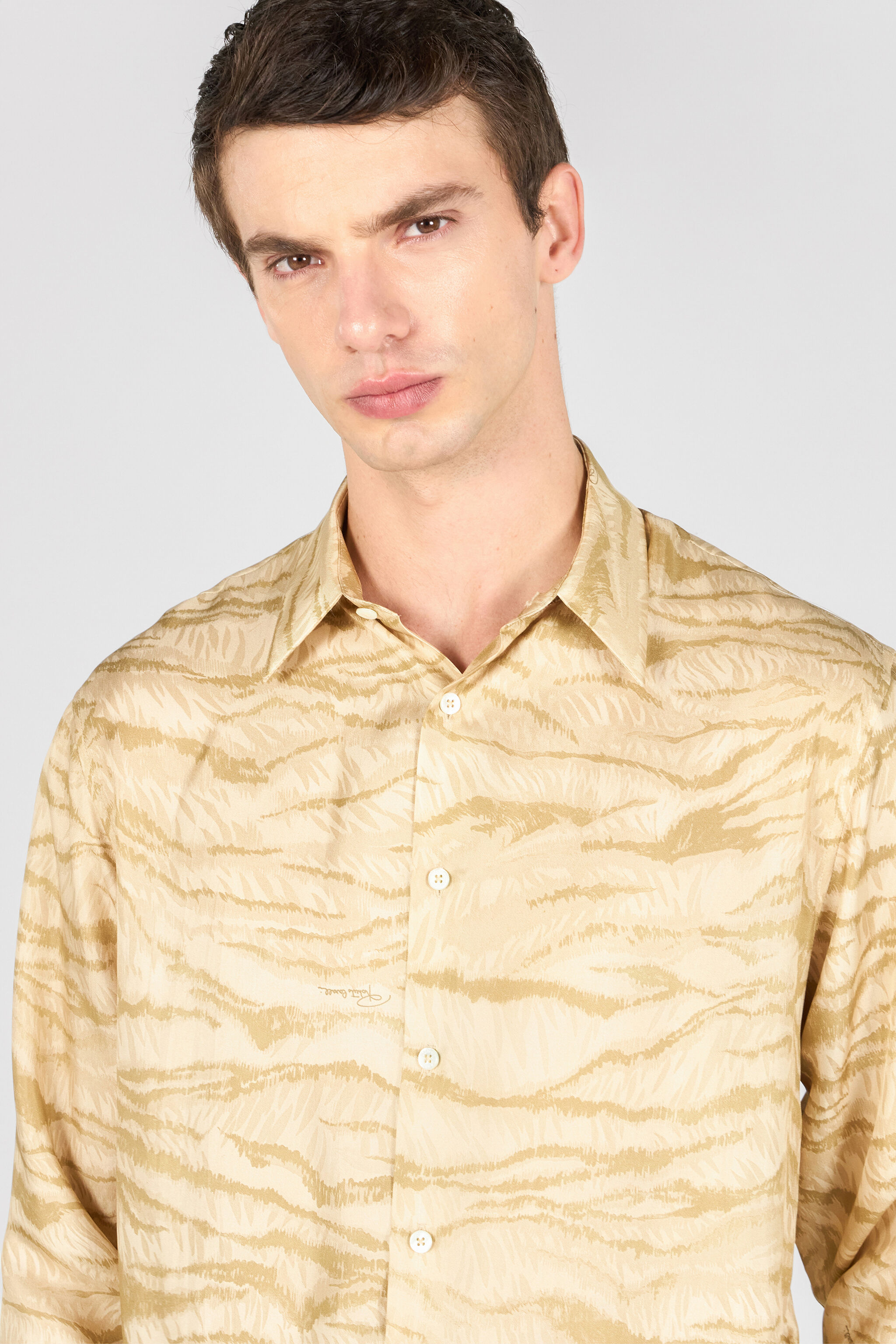 RC Bluse Mit Print Tiger Skin BEIGE OOT70A-2NO65