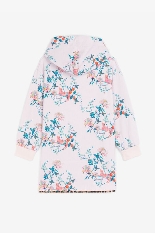 JU Sweat à capuche en coton à imprimé floral Rose RJT927-5OG85