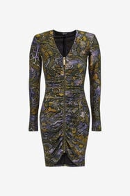 JC Python-Print Mini Dress WISTERIA RKT964-RK473