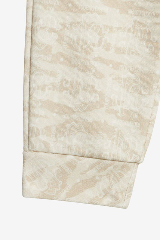 JU Hose Mit Print Tiger Skin Und Monogramm RC Elfenbein UJT221-5OO44