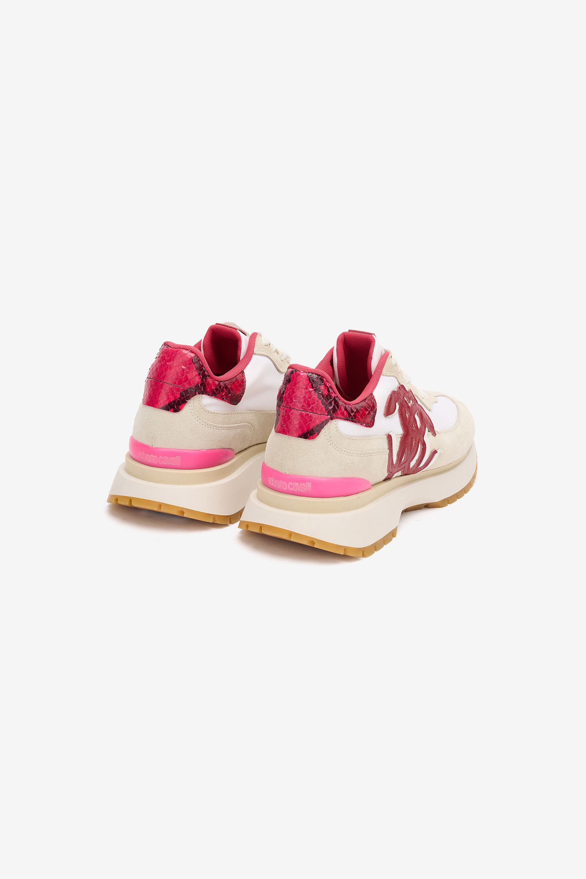 RC Zapatillas con talón escamas de pitón Rojo UKS032-PZM03