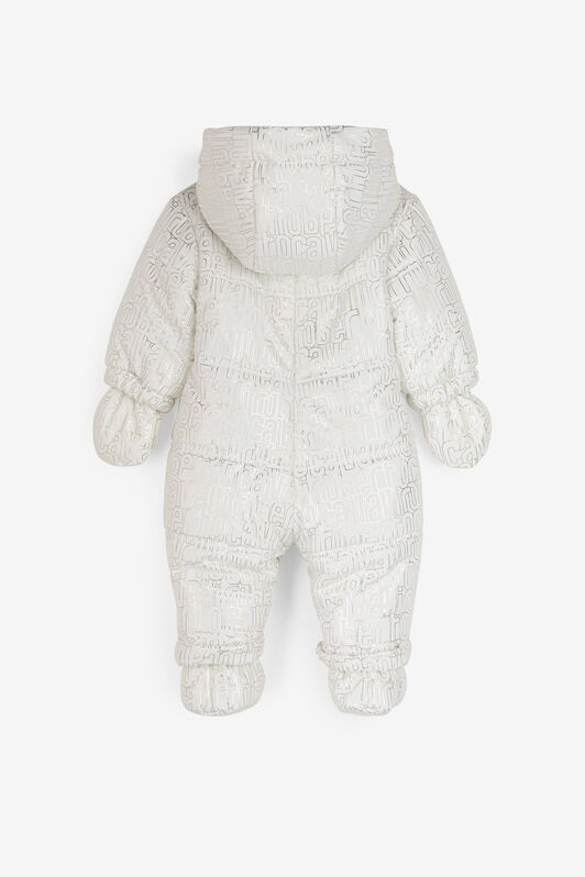 JU Logo-Embroidered Snowsuit Silver RJT40B-5RH87