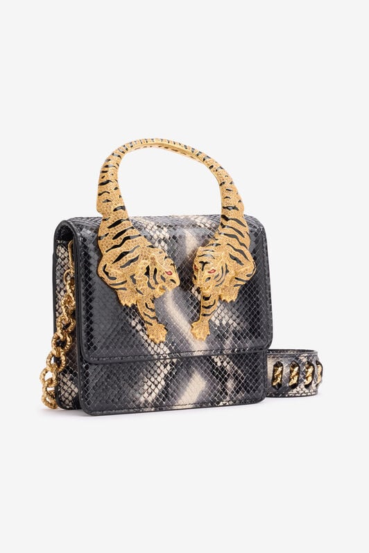 RC Roar Bag Con Stampa Pitone Nero/Bianco SKB023-PZ02S