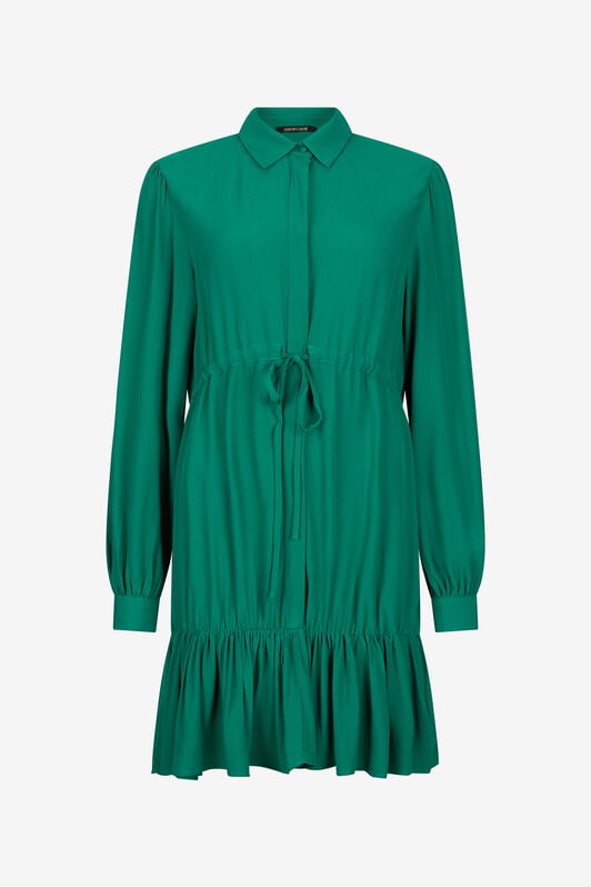 RC Grünes Minikleid Mit Kordelzug RC Grünes Minikleid Mit Kordelzug MALACHITE GREEN QOT10D-VI001