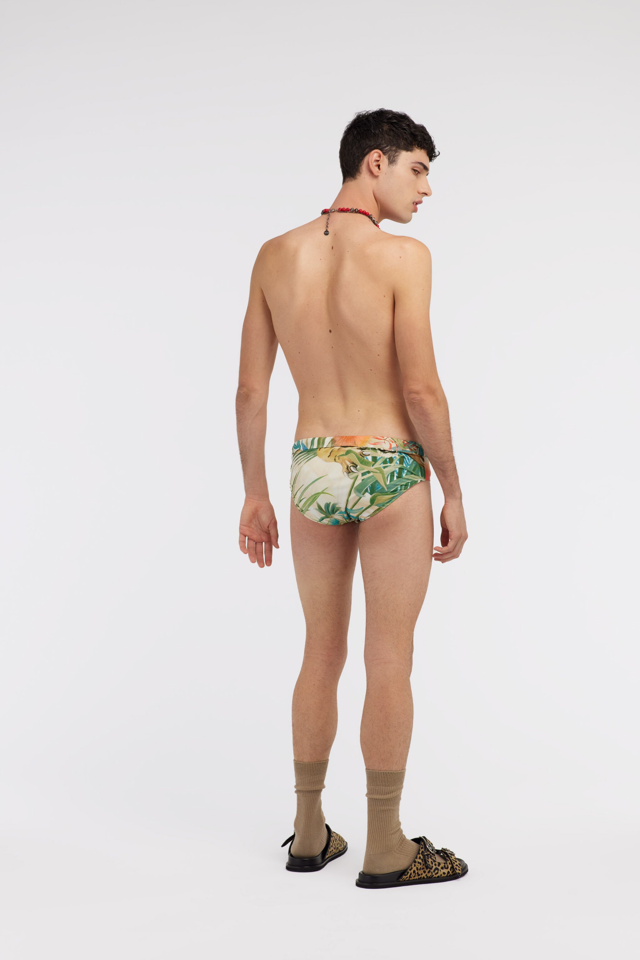 RC Jungle print swim briefs Vert SYH01A-LNF30