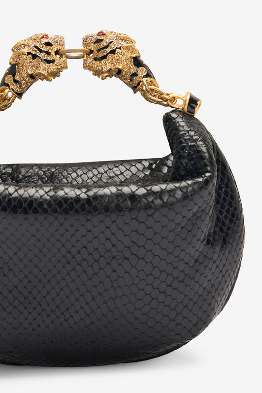 RC Mini Hobo Roar Bag With Snake Print Black UKB013-PZ579