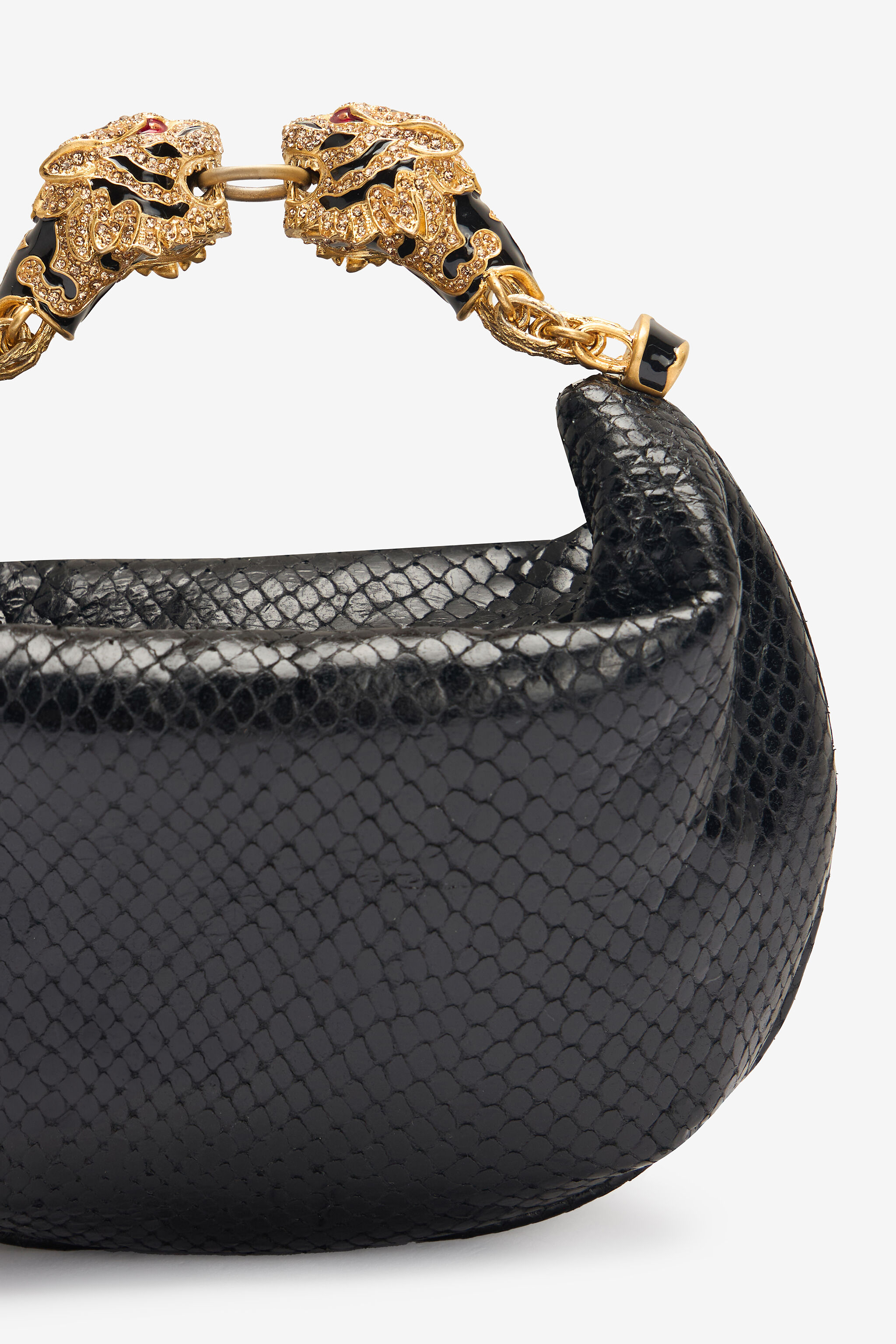 RC Mini Hobo Roar Bag With Snake Print Black UKB013-PZ579