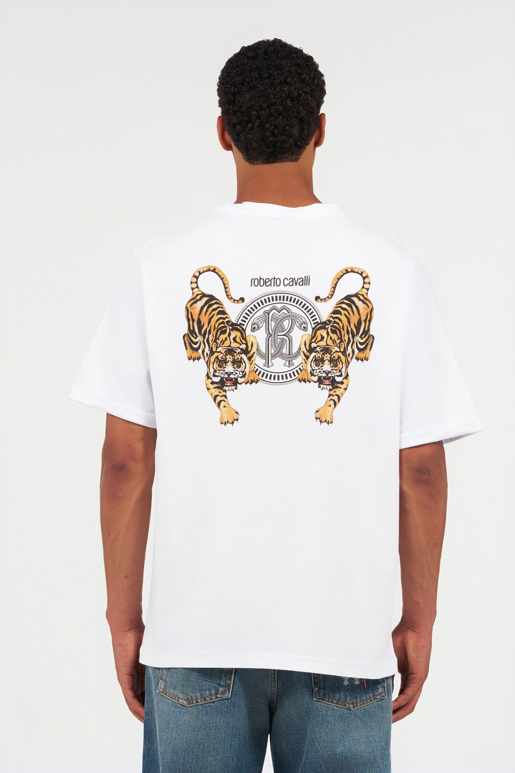 RC T-shirt Bianca con Monogram RC WHITE QOT62B-JD060