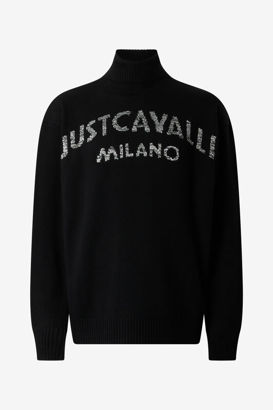 JC Sweater With Lettering JC Sweater With Lettering Black TFM006-TF026