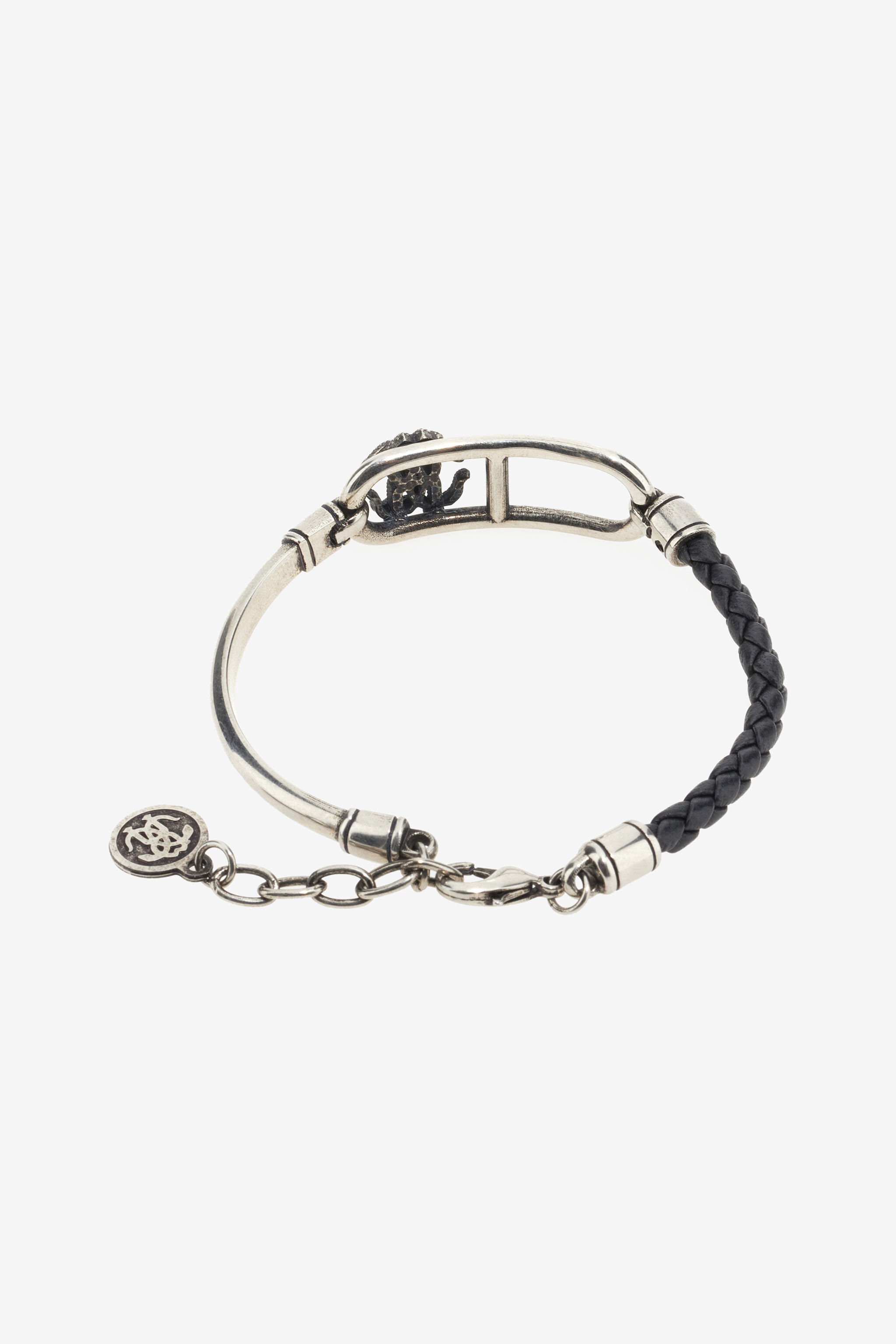RC Leather bracelet with Monogram RC Negro SRG011-AM007