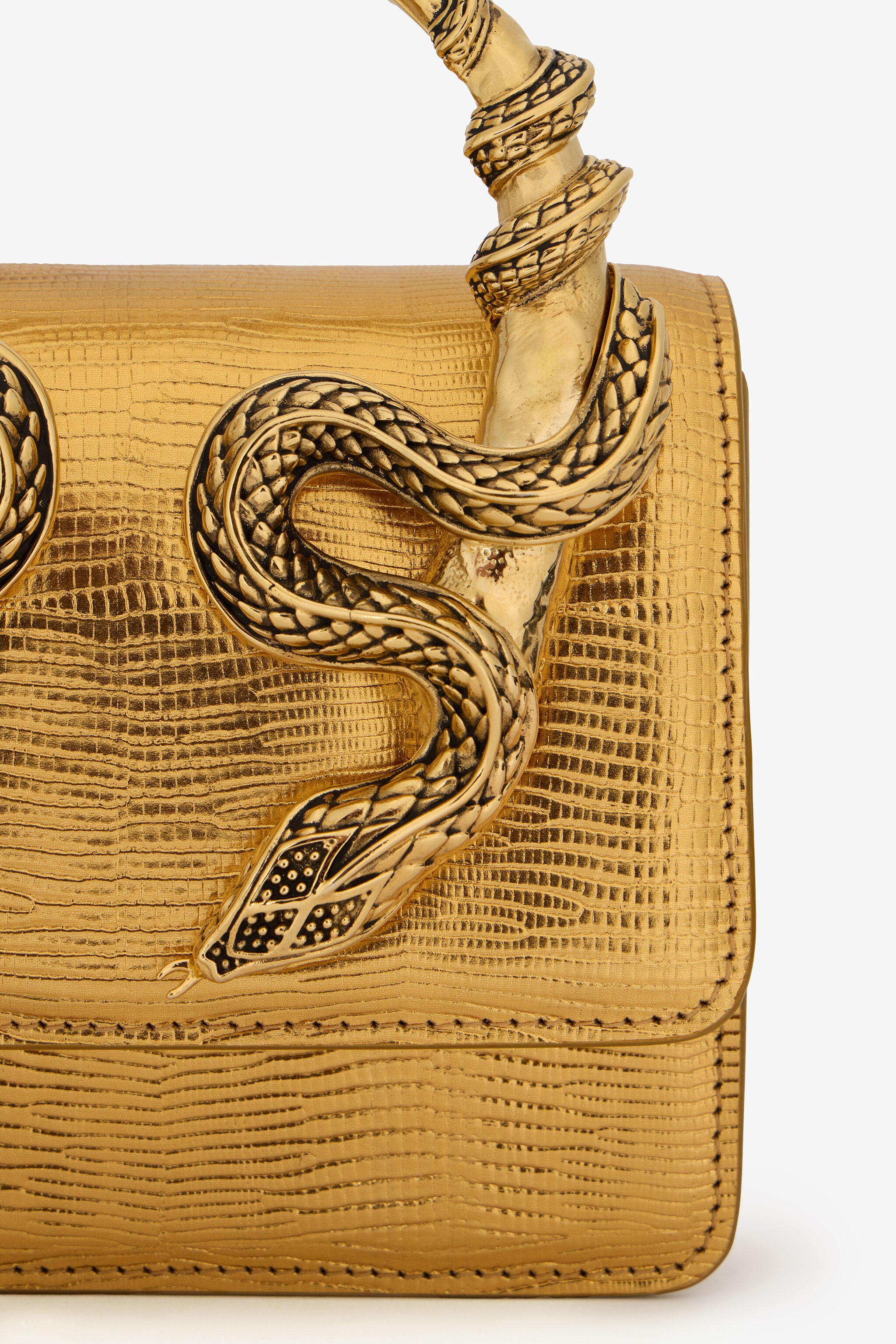 Serpentine Bag in GOLD for Women | Roberto Cavalli®