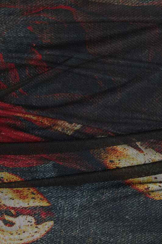 RC Pull Asymétrique Avec Roses Et Serpent Rouge UKT65B-LSN59