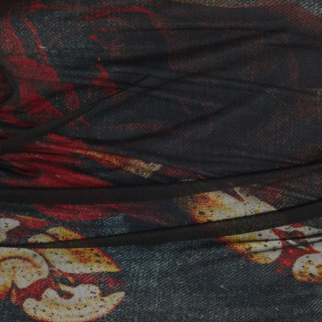 RC Pull Asymétrique Avec Roses Et Serpent Rouge UKT65B-LSN59