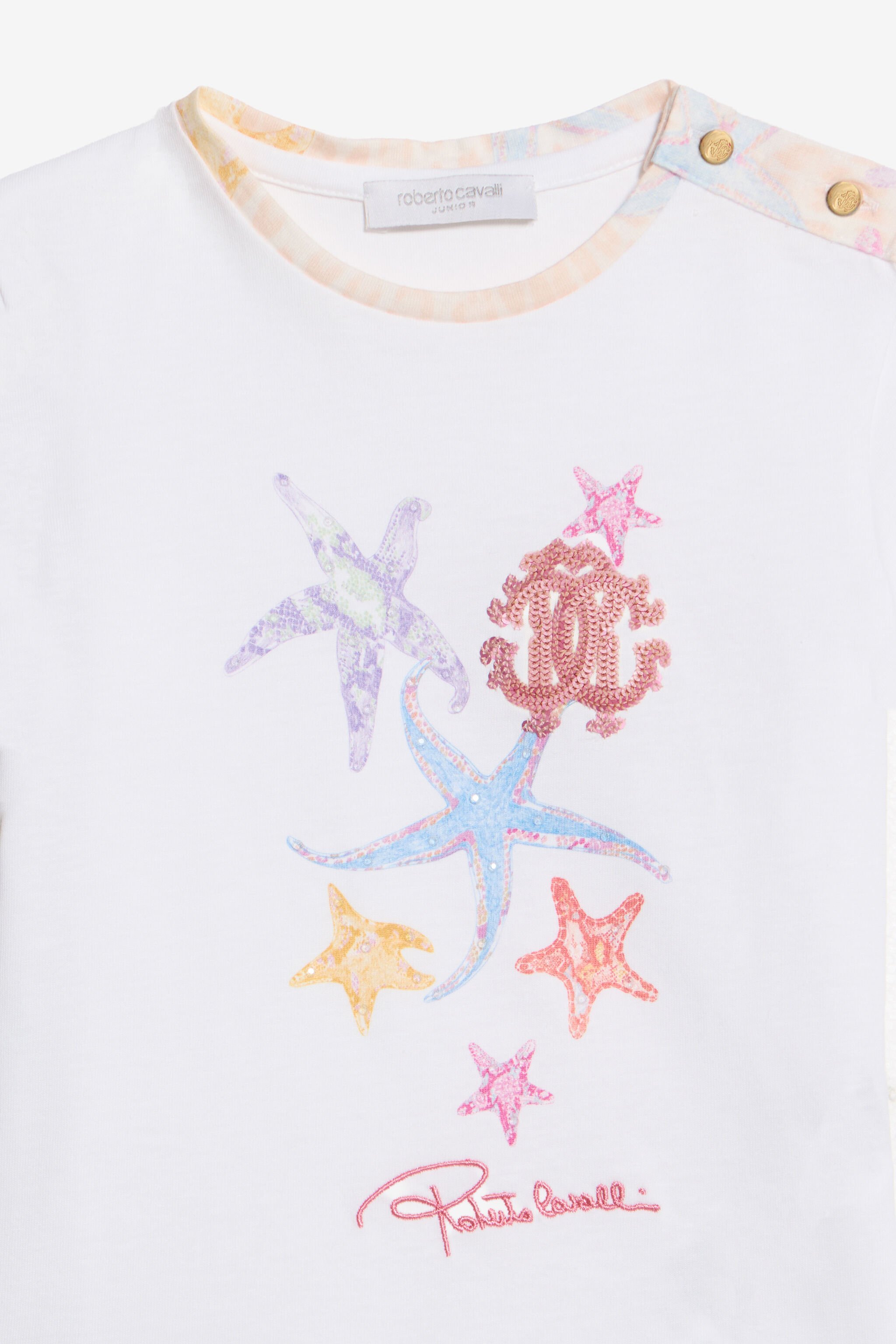 JU White T-shirt with RC Logo MILKY WHITE WJT600-JD001