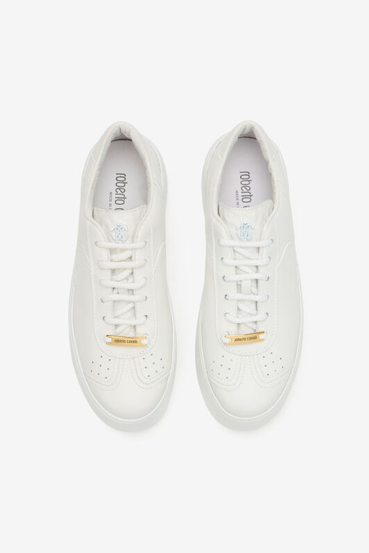 RC Zapatilla Negra de Piel con Detalle Efecto Serpiente White SKS039-PZA90