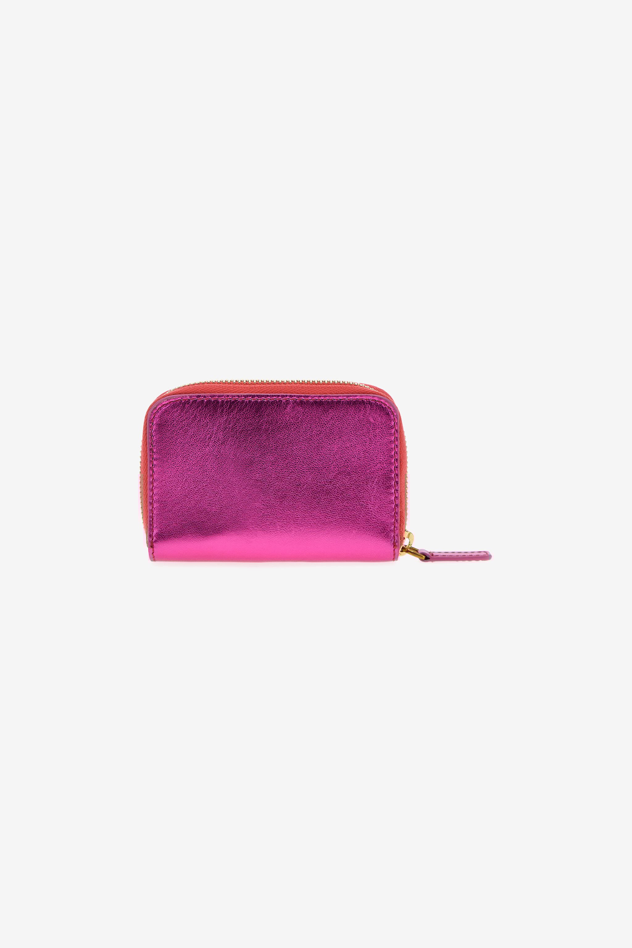 RC Small wallet with Monogram RC and zip Fuchsia SKA003-PN199