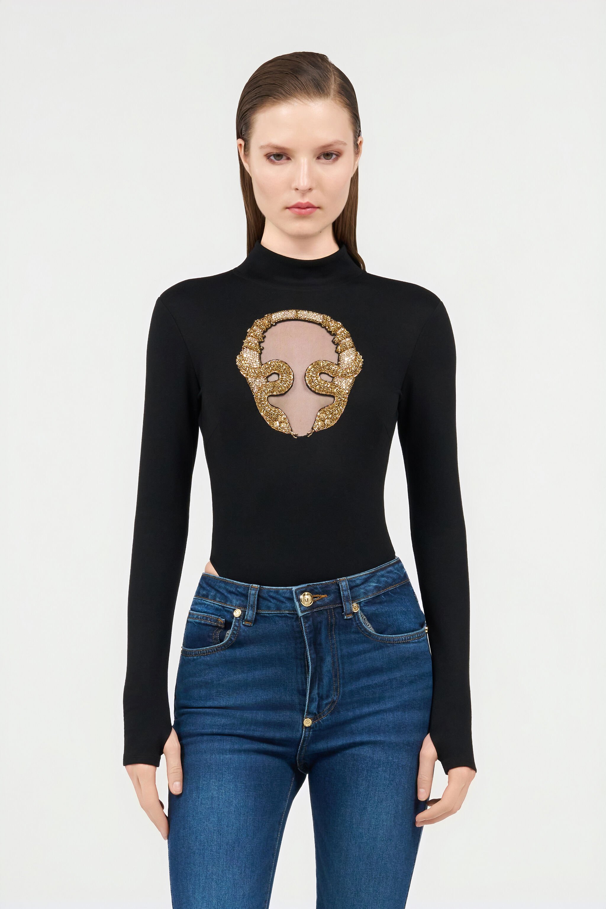 RC Body con ricamo Serpentine RC Body con ricamo Serpentine BLACK WKR603-JV027