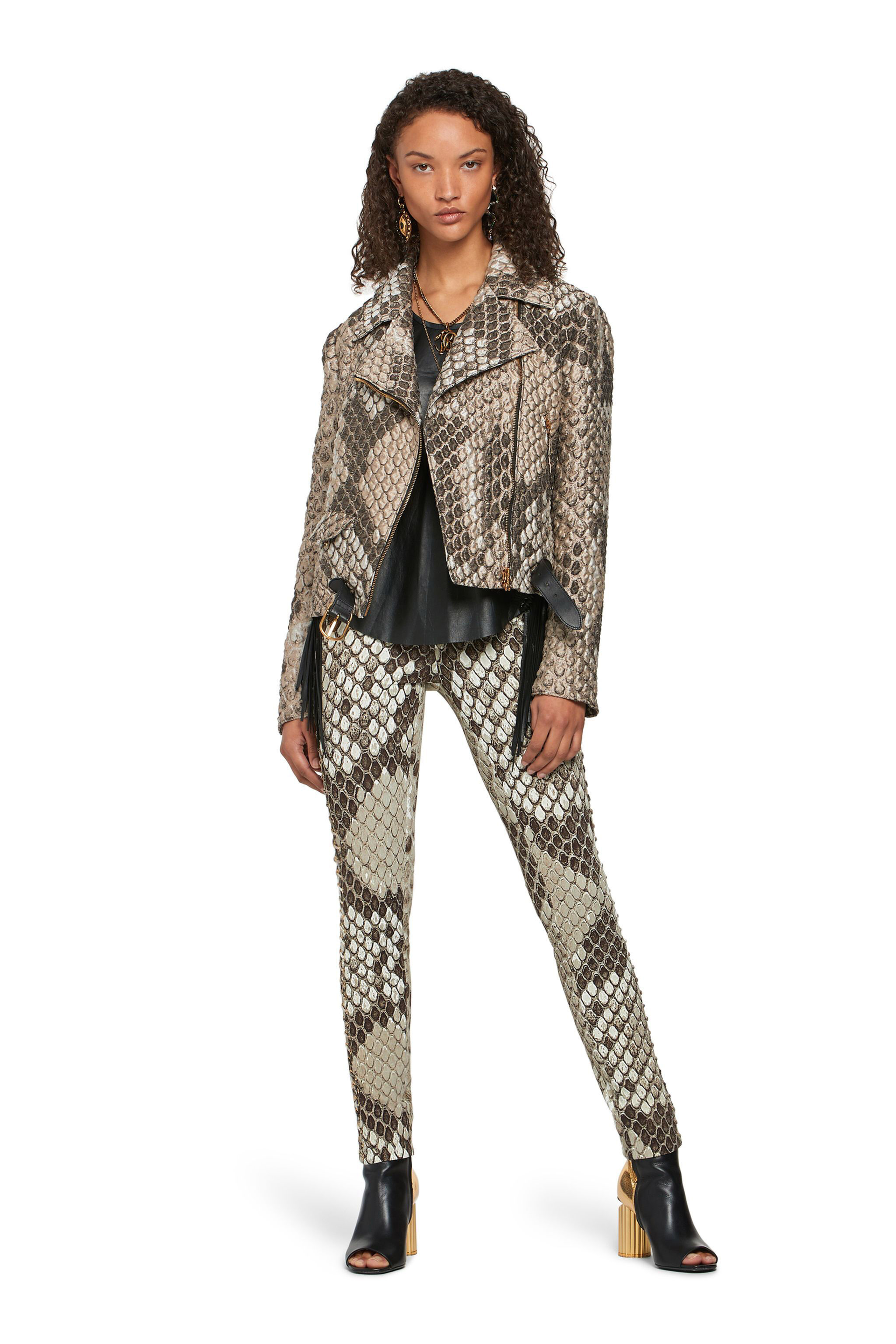 RC Macro python print cloquet jacket TAUPE IQT800-FY020
