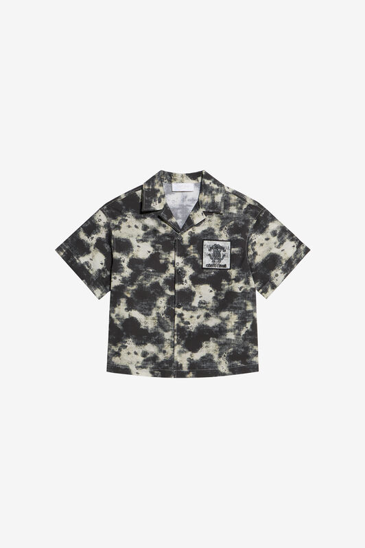 JU Baumwollhemd Mit Camouflage-Motiv CAMOU BLACK WJT70J-6SR15