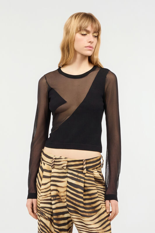 JC Top See-Through Nero UFM016-UF161