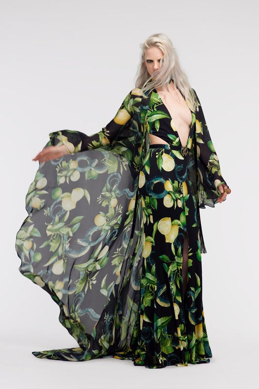 RC Lemon print kaftan RC Lemon print kaftan Black SKT122-JRI89