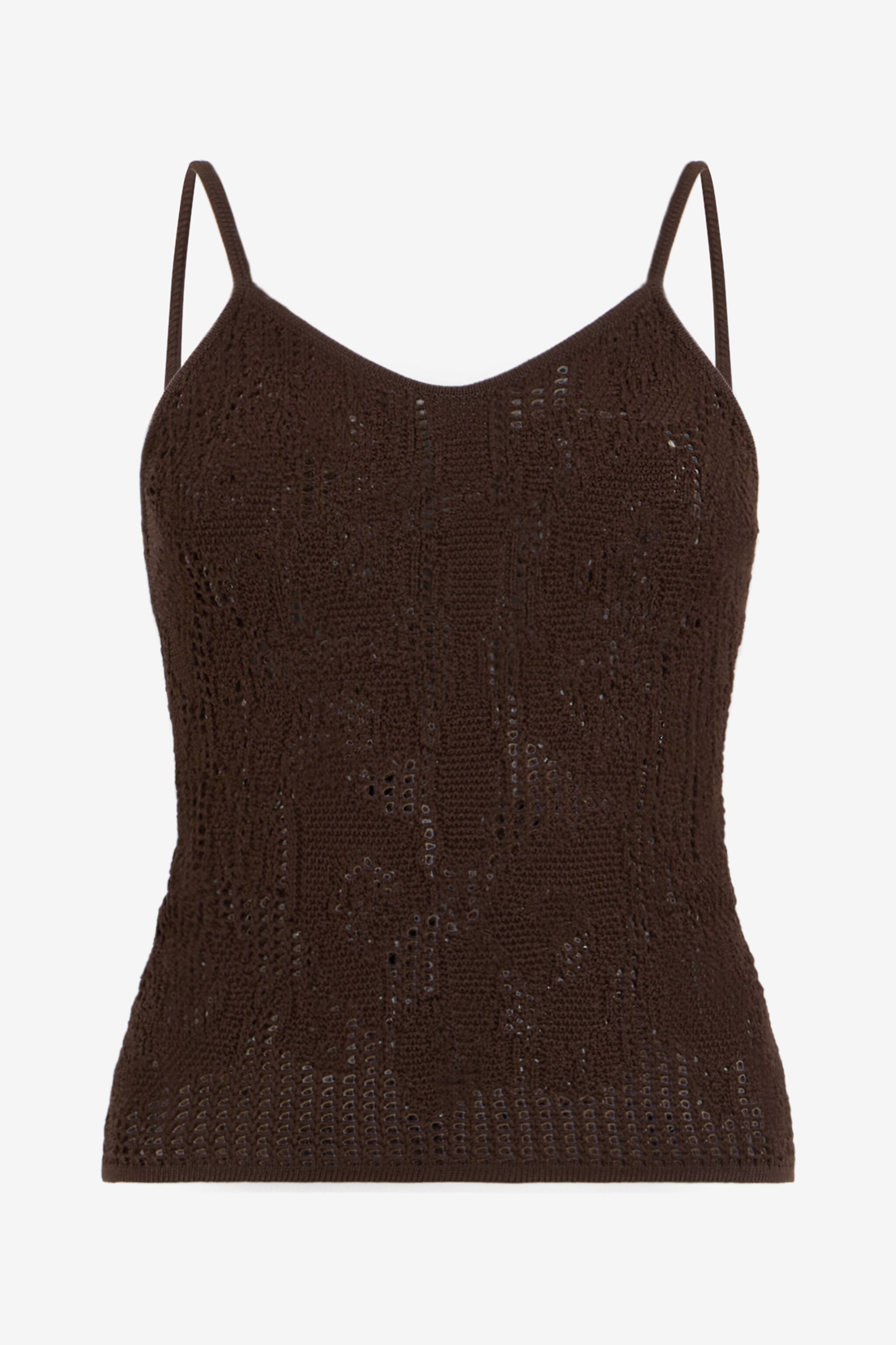 RC Haut Façon Crochet Avec Bretelles CHOCOLATE VKM613-MAC01