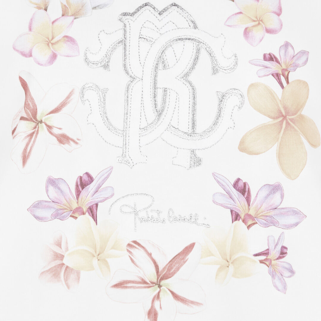 RC Flower and Monogram RC T-shirt White OOT60D-JD060