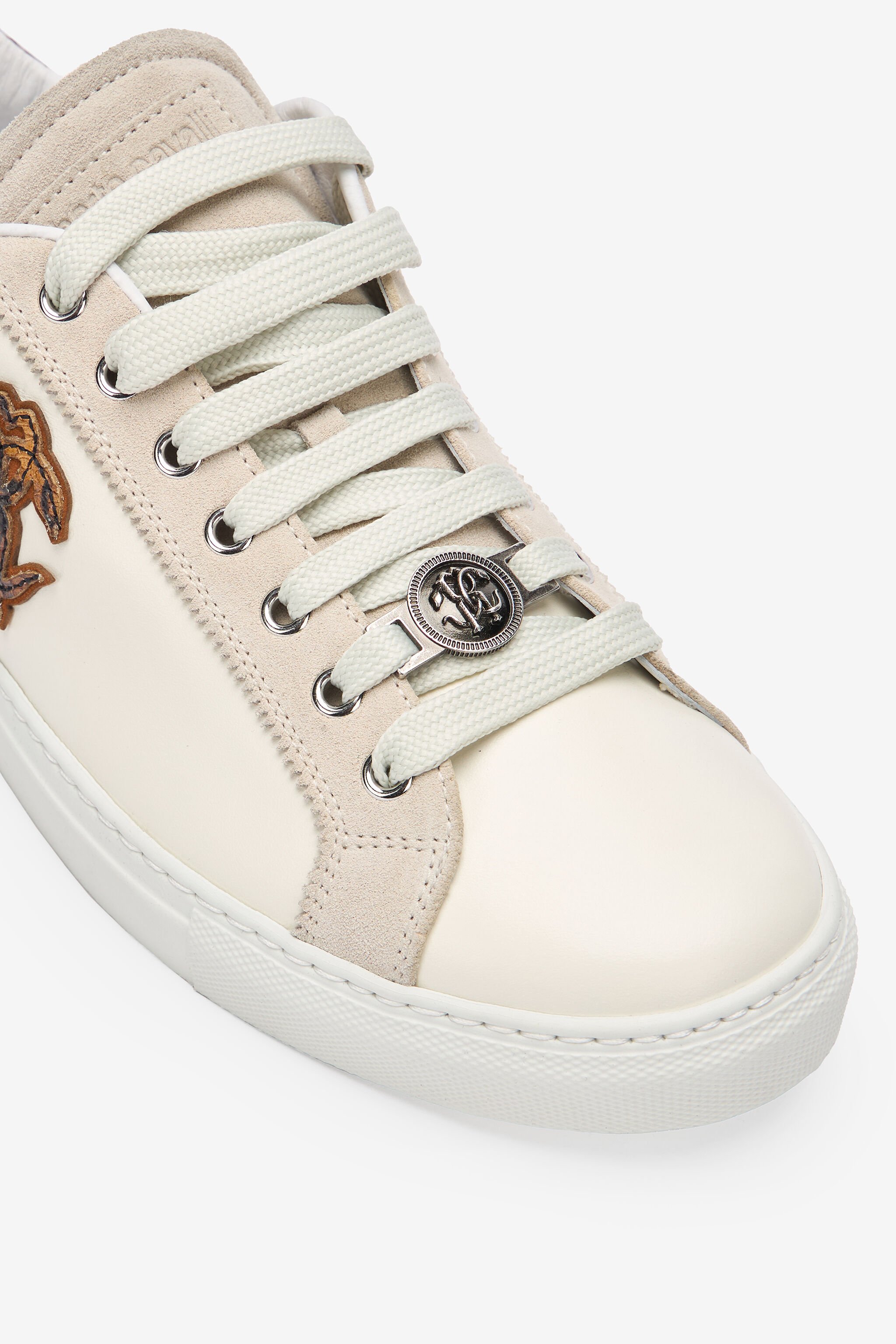 RC Sneakers Avec Python Et Écusson Au Dos Ivoire URS066-PZ590