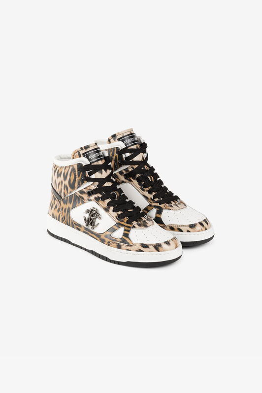 RC Jaguar-Print Hi-Top Sneakers RC Jaguar-Print Hi-Top Sneakers MACULATO/BIANCO/NERO RKS044-PZB21
