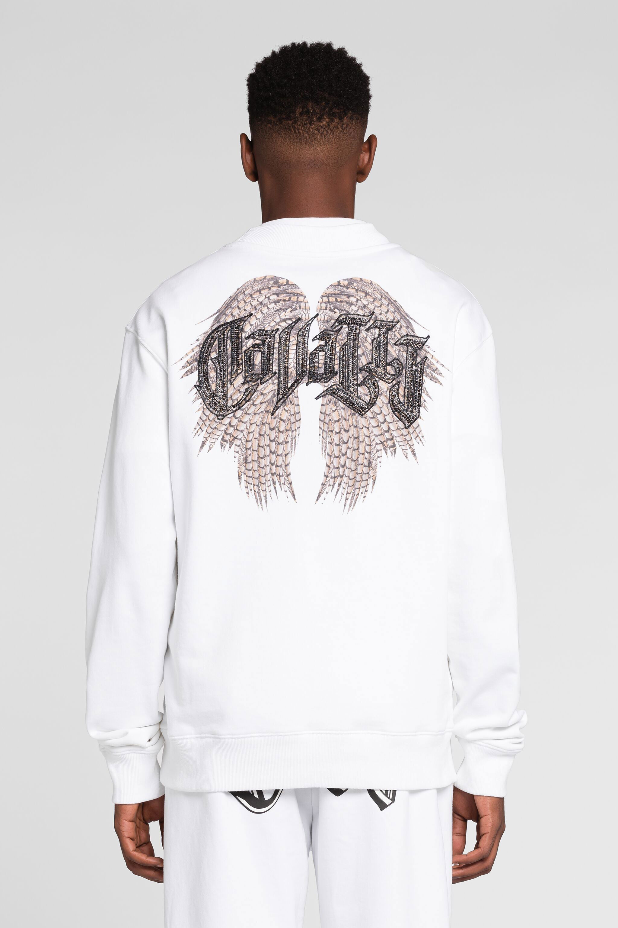 RC Graphic-print long-sleeve sweatshirt White QRT68B-CF050