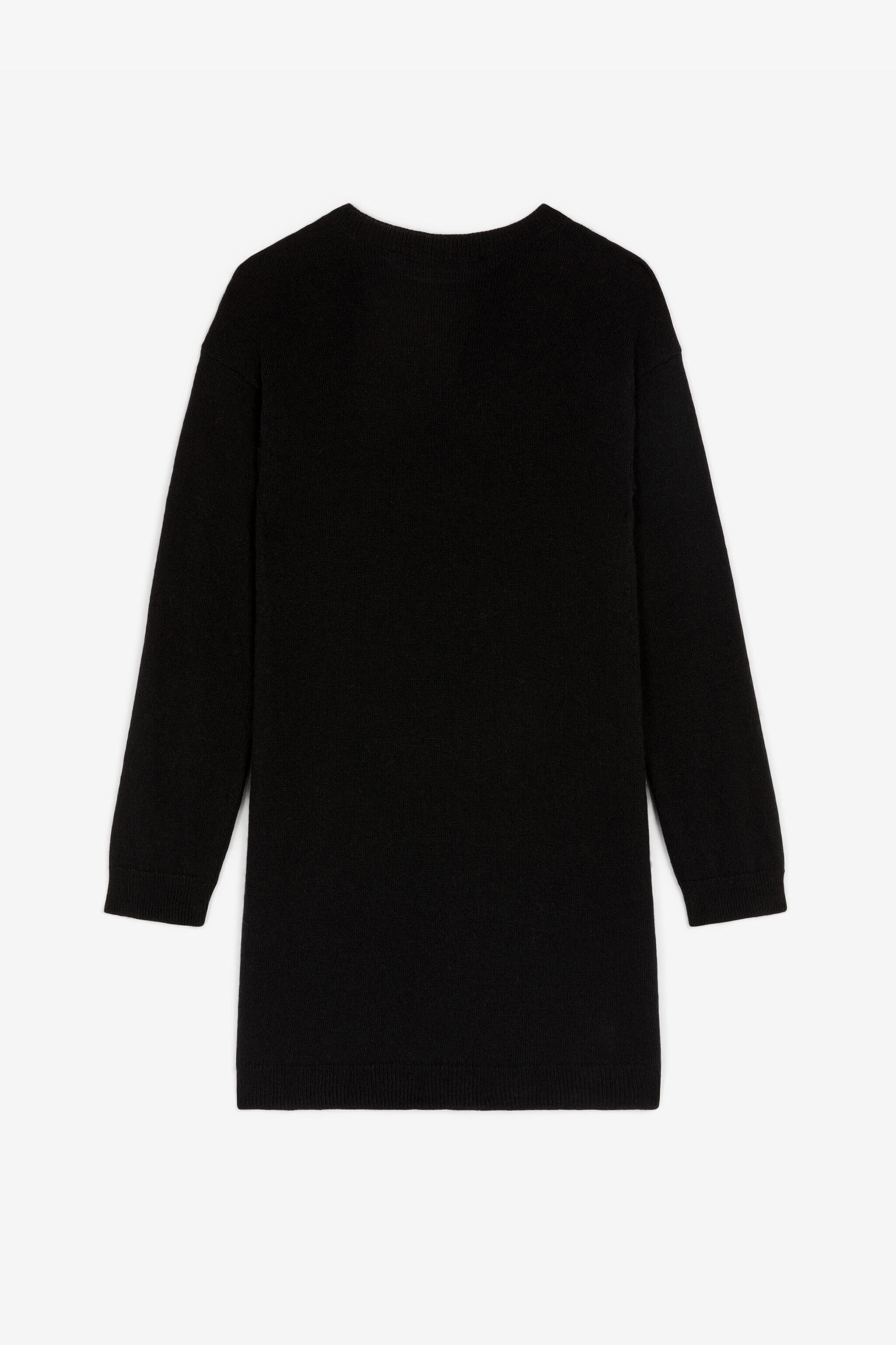 JU RC Monogram-Embroidered Dress Black RJM002-WD005