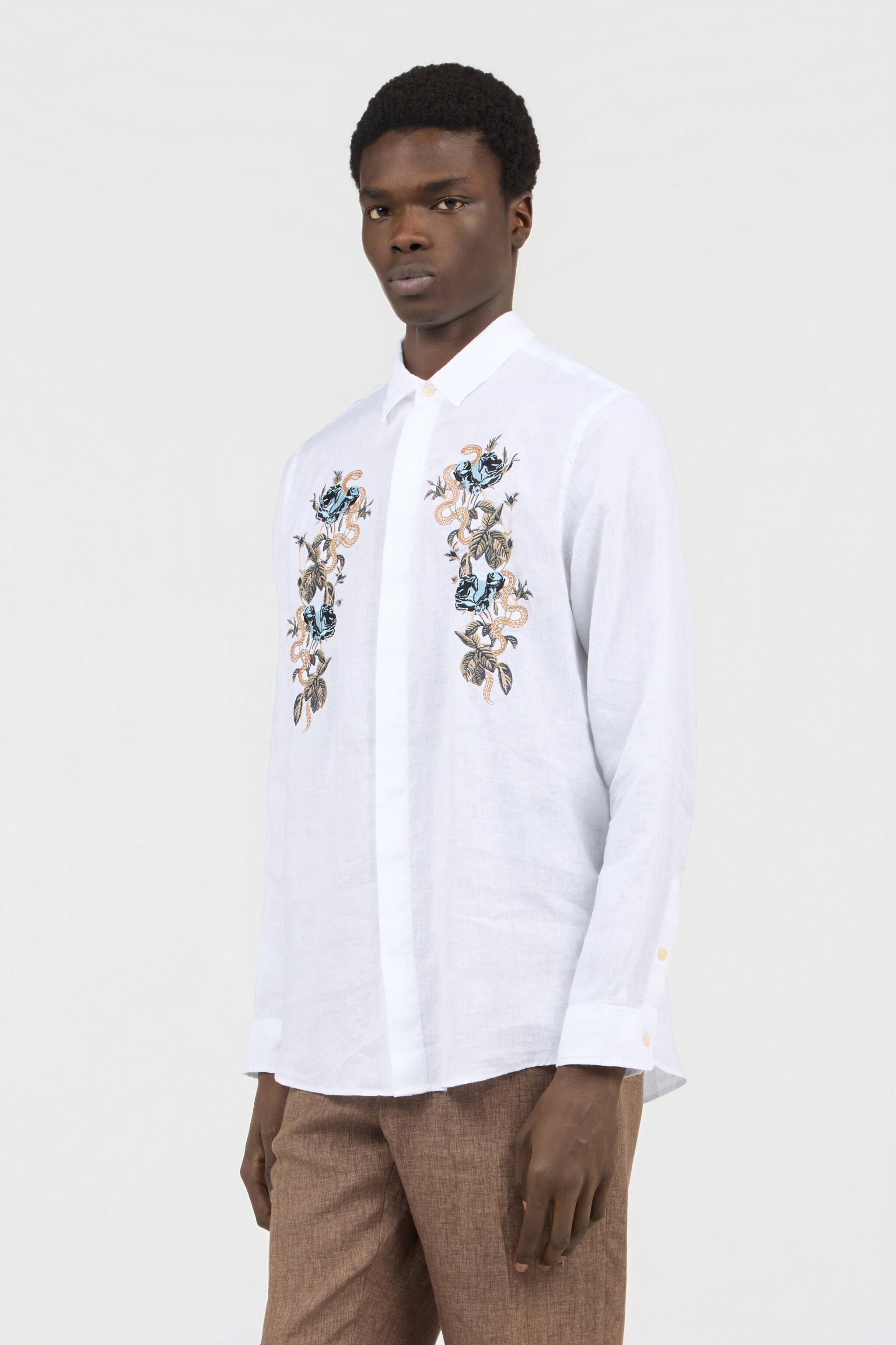 RC White Embroidered Shirt OFF WHITE SOT70K-3HM70