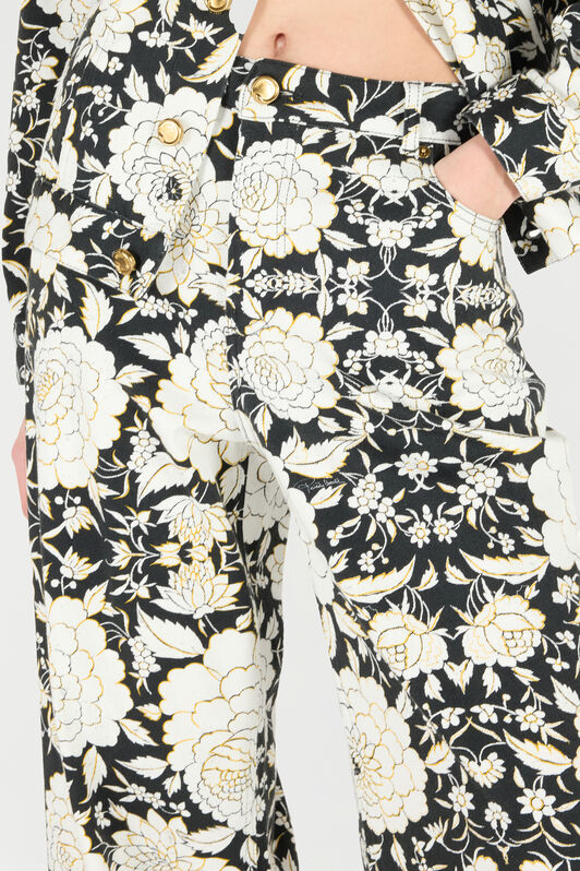 RC Pants with All-Over Floral Print RC Pants with All-Over Floral Print Black/White VQJ207-DAP71