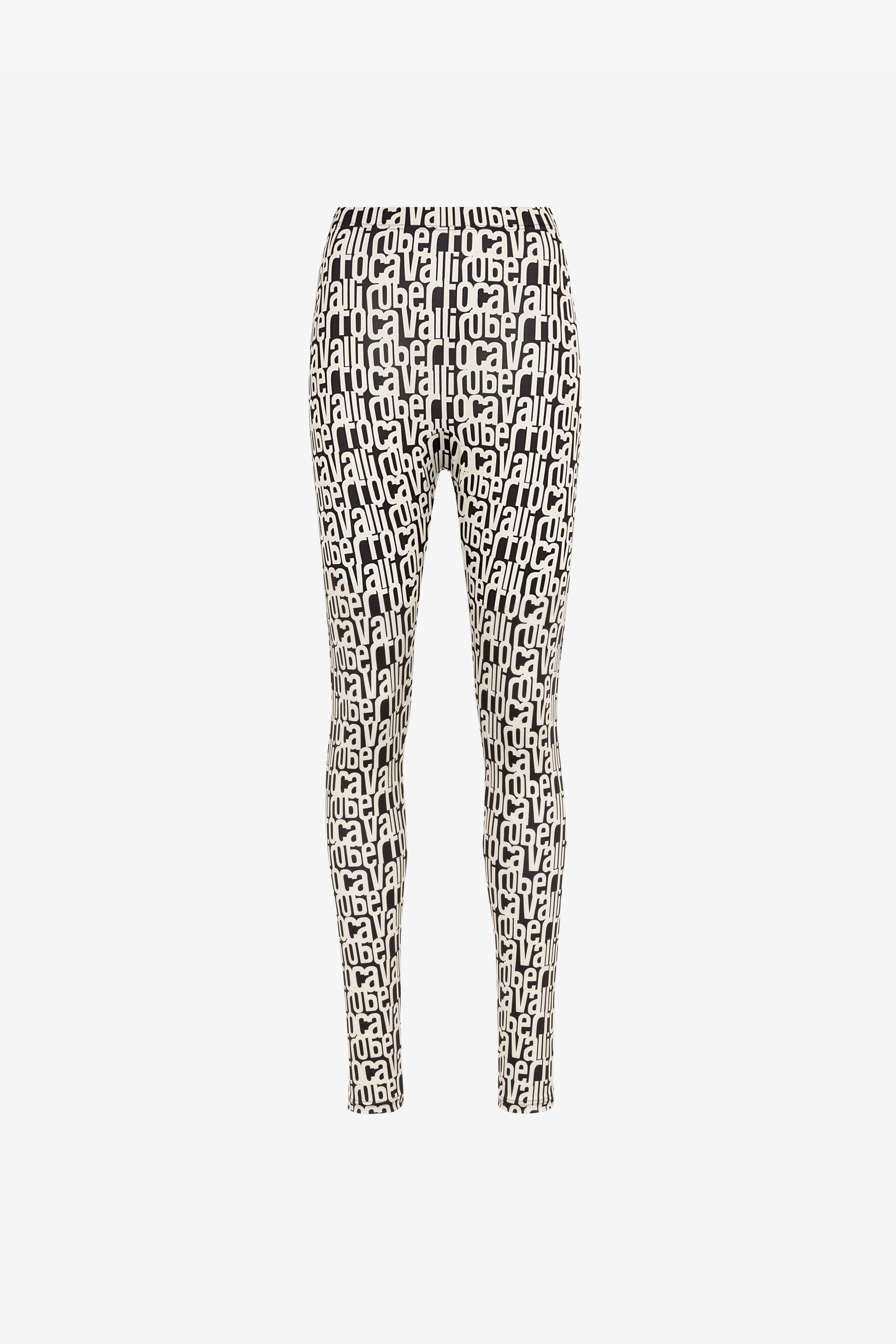 RC Logo-Print Leggings Black/White RKT25A-LNH82