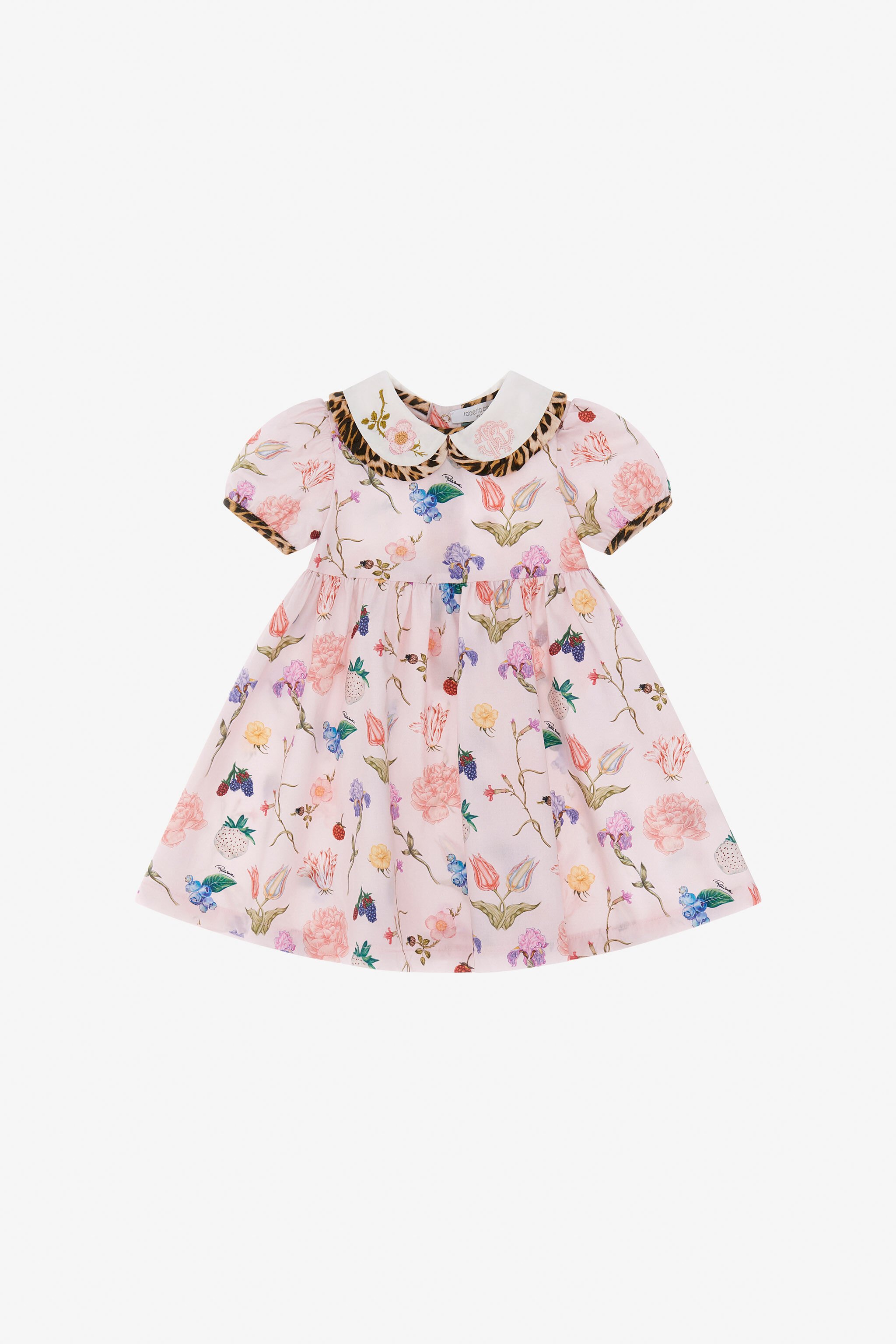 JU Abito stampa Leopardo e Fiori Rosa TJT105-7MM00