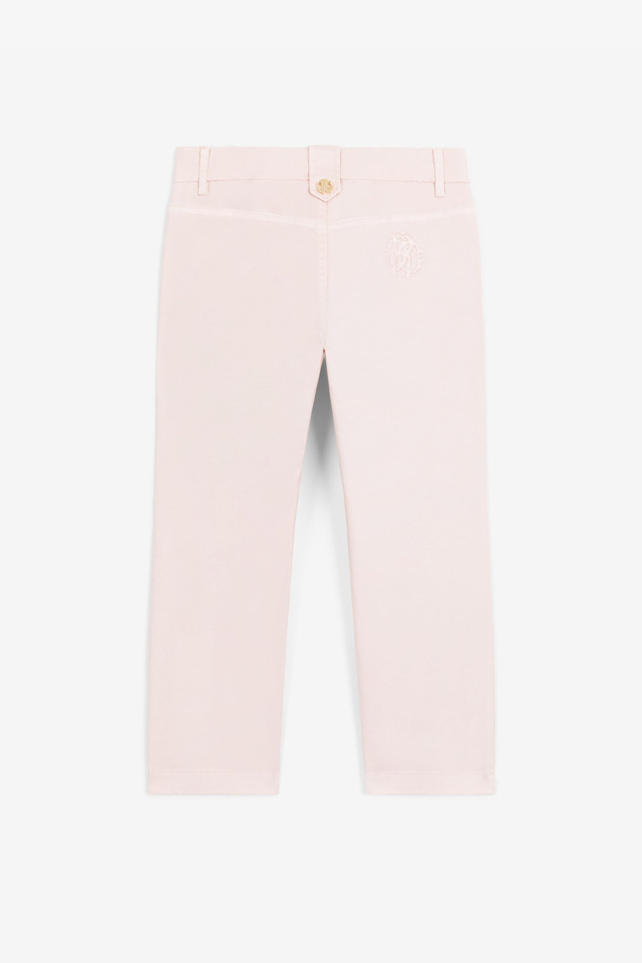 JU RC Monogram-Embroidered Trousers Pink RJT21A-FN012