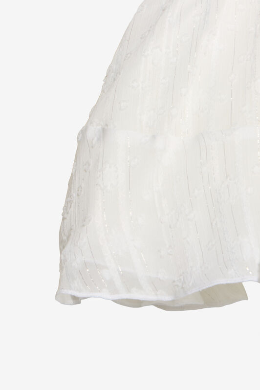 JU Jacquard Kleid In Milchweiß MILKY WHITE WJT112-DJ001