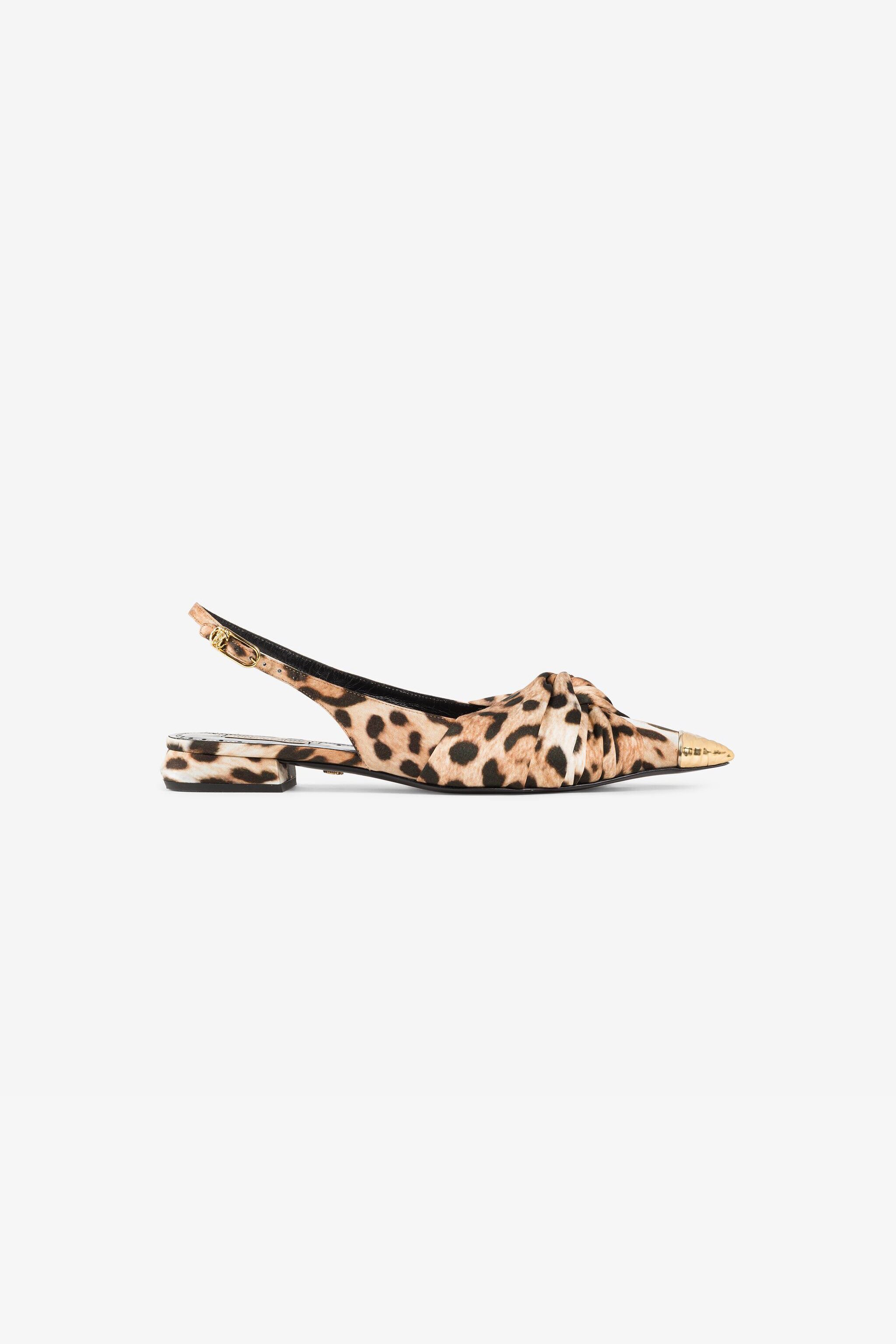 RC Le Pettegole Jaguar-Print Slingback Mules Light Brown RKS018-SE180