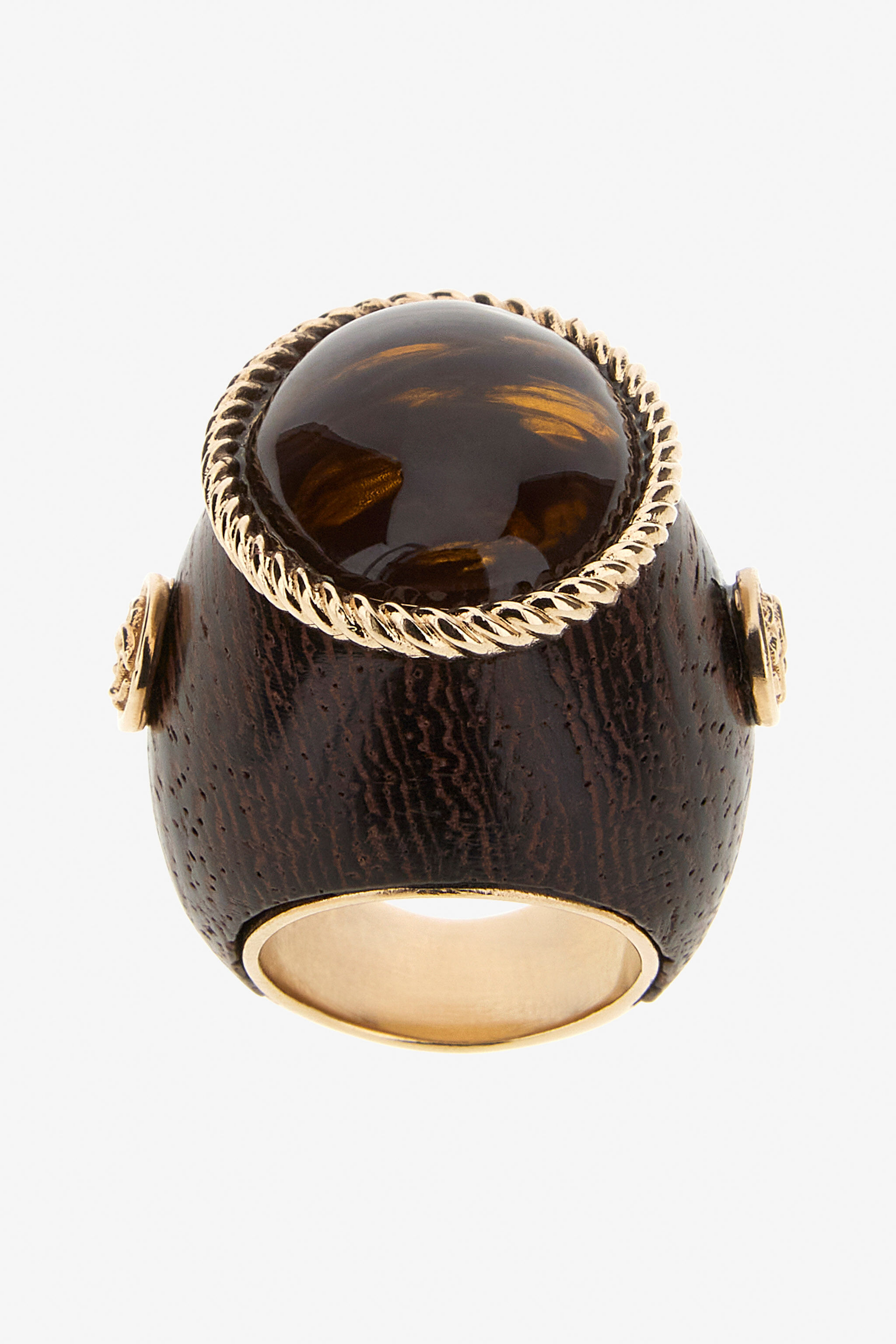 RC Anello con pietra Marrone scuro SWG013-AM014