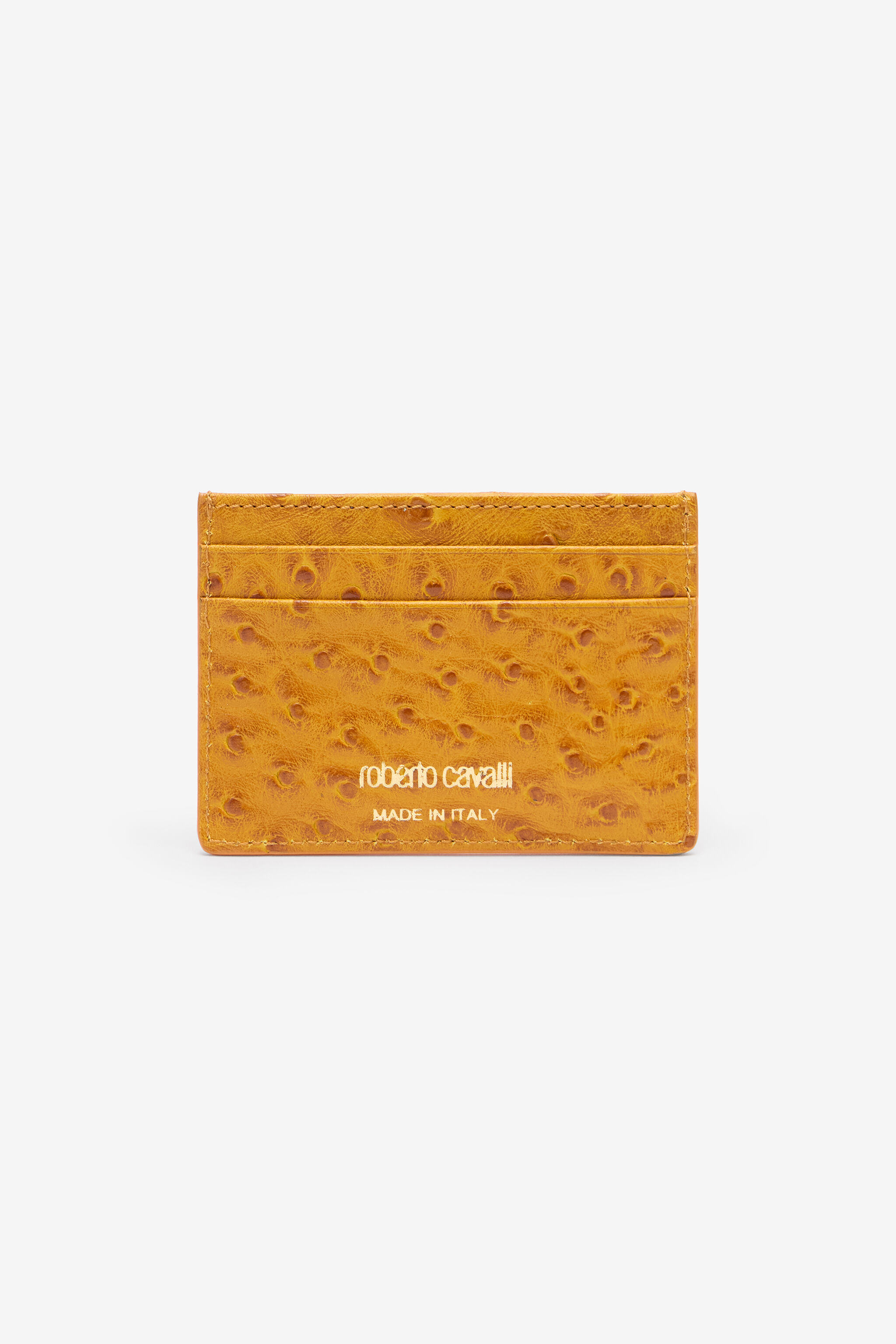 RC Flat Cardholder in Ostrich-Effect Yellow VKA104-PZ702
