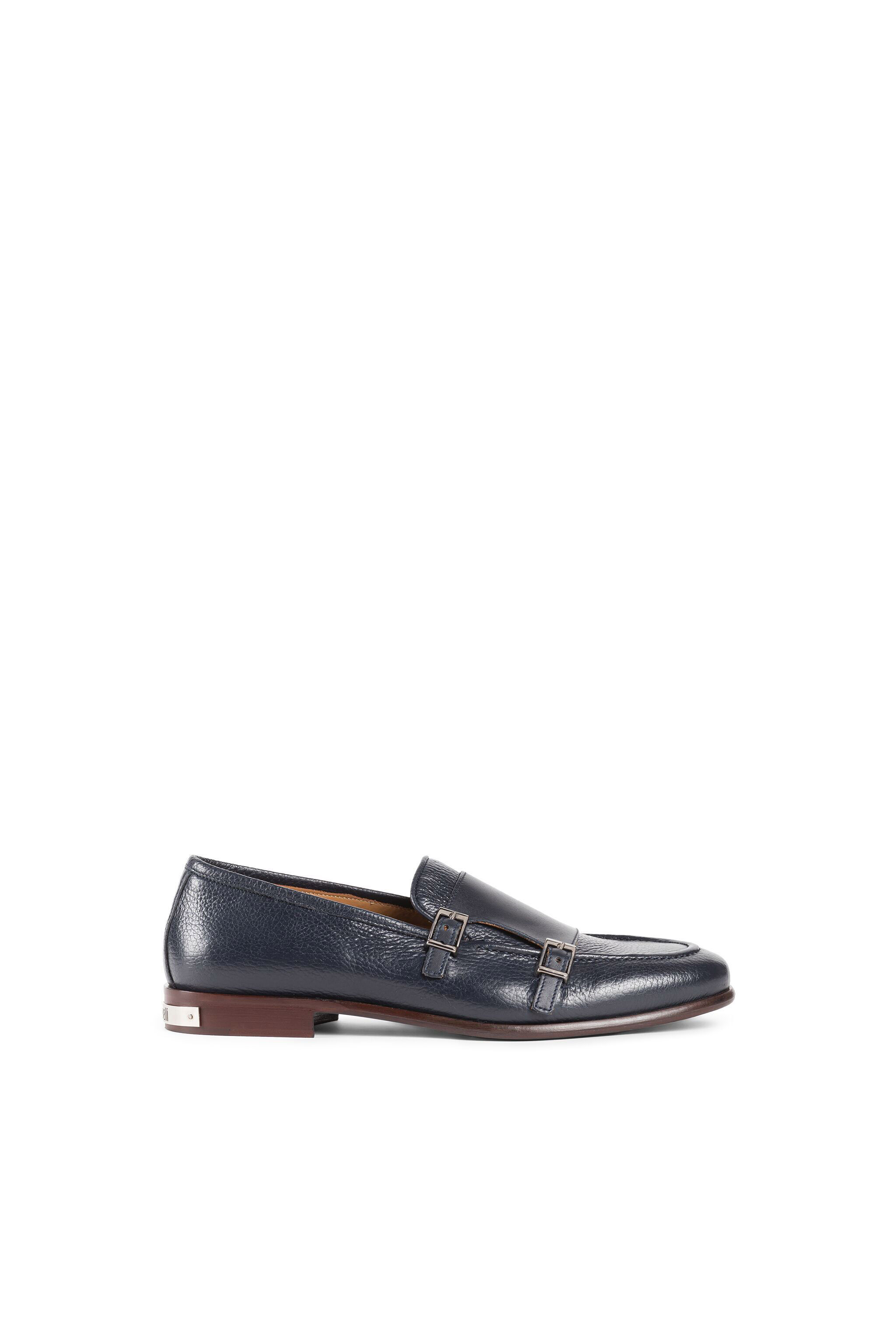 RC Buckled Leather Loafers Dark blue KOS00L-PNO03
